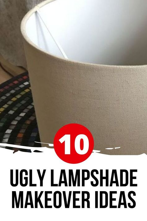 Upcycling, How To Redo Lampshades, Decopage Lamp Shades, Redoing Lamp Shades Diy, How To Redo A Lamp Shade Diy, Upcycle Lampshade Ideas Diy Projects, Drum Lampshade Makeover, Lampshade Decorating Ideas, Dye Lampshade Diy