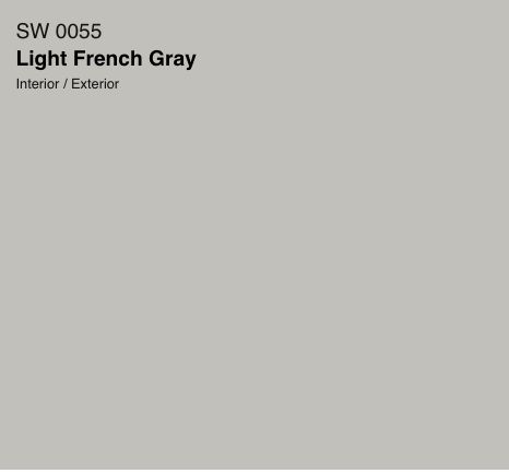 Sherwin Williams Light French Gray is a lovely medium light neutral gray paint color that works well in many settings. Light Grey Painted Walls, Sherwin Williams Light French Gray, French Grey Interiors, Popular Neutral Paint Colors, Light French Gray, French Grey Paint, Neutral Gray Paint, Warm Grey Paint Colors, Warm Gray Paint