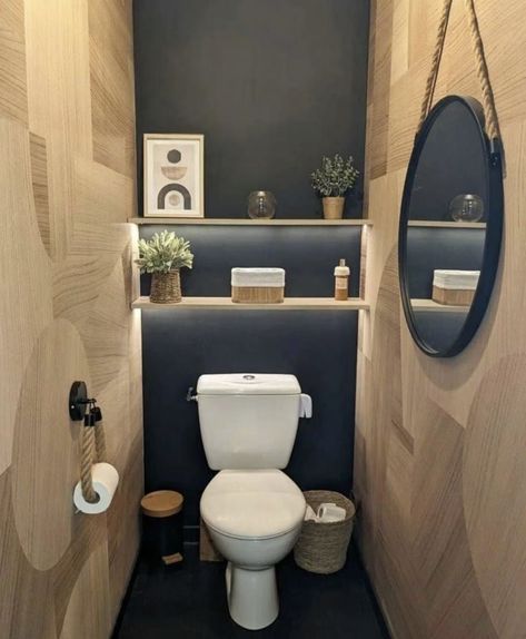 32 Best Small Half Bathroom Ideas On A Budget To Copy - SK Modern Half Bathroom Ideas, Modern Half Bathroom, Small Half Bathroom Ideas, Tiny Half Bath, Half Bathroom Ideas, Half Bath Decor, Small Half Bathroom, Small Toilet Design, Wc Ideas
