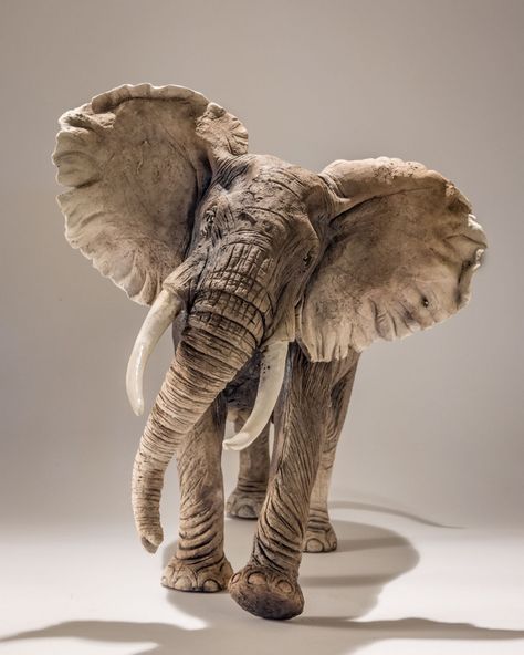 elephant-sculpture-2 - Nick Mackman Animal Sculpture Raku Animals, Animals Sculpture, Wild Bull, Wolf Sculpture, Bull Elephant, Bronze Sculpture Animal, Elephants Photos, Ceramic Elephant, Elephant Sculpture