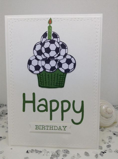 Handmade Soccer Birthday Card, Football Birthday Cards Handmade, Mens Birthday Cards Handmade, Kids Birthday Cards Handmade, Birthday Cards Men, Soccer Birthday Card, Birthday Cards For Children, Birthday Card For Boys, Happy Birthday Cards Diy