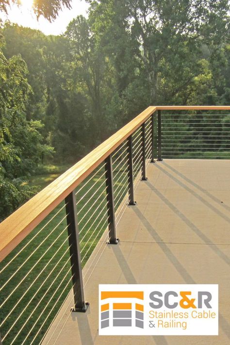 Outdoor Balustrade, Railing Balcony, Cable Railing Deck, Balustrade Design, Patio Railing, Deck Railing Design, Cable Railing Systems, Modern Deck, Dream Patio