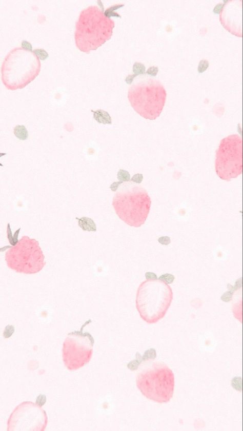 Tumblr, Kawaii, Pink Wallpaper Simple, Aesthetic Strawberry Wallpaper, B&m Wallpaper, Wallpapper Iphone, Windows Xp Wallpaper, Fairycore Wallpaper, Strawberry Wallpaper