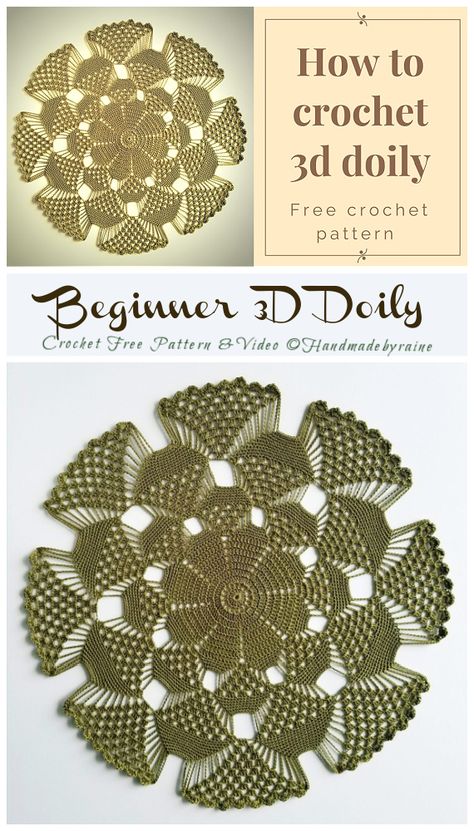 3D Doily Table Topper Crochet Free Pattern [Video] - Decorative #Doily; Free #Crochet; Patterns Crochet Oblong Doilies Free Pattern, Couture, Fall Doily Pattern Free, Oblong Crochet Doily Free Pattern, 3d Doily Crochet Pattern, Crochet Large Dollies Free Doily Patterns, Free Doily Patterns In English, Doily Crochet Patterns Free, Free Crochet Doily Patterns Table Runners