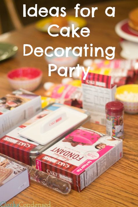 A cake decorating party is such a fun party idea for all ages. Here are some ideas for having a memorable cake party. Decorating Party Ideas, Decorate Your Own Cake, Tickets Printable, Cake Decorating For Kids, Raffle Tickets Printable, Best Cake Mix, Cake Decorating Party, Cake Competition, Two Layer Cakes