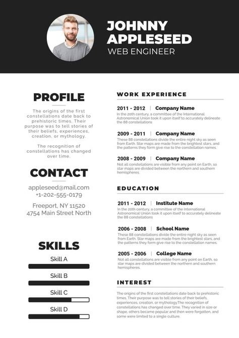 Simple Monocolor Web Engineer Resume Menu Maker, Engineer Resume, Presentation Maker, Photo Collage Maker, Invitation Maker, Business Card Maker, Sticker Maker, Social Media Schedule, Poster Maker