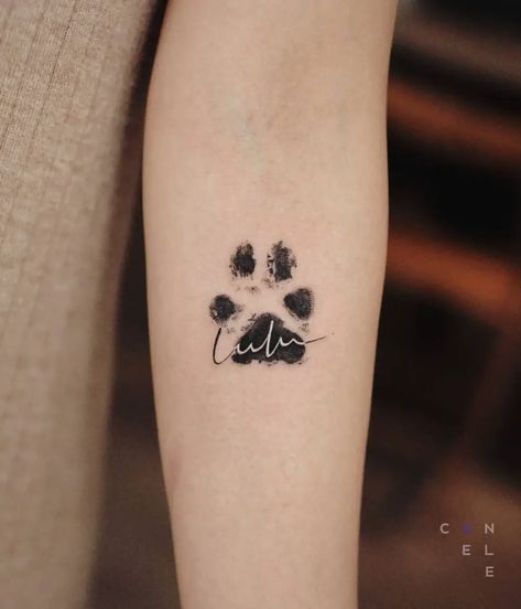 26 Adorable Paw Print Tattoo Ideas for Men & Women in 2023 Pet Paw Print Tattoo Placement, Pet Paw Tattoo, Pawprint Tattoo Cat, Dog Paw Tattoo Ideas, Cat Print Tattoo, Cat Paw Tattoo, Dog Paw Print Tattoo, Cat Paw Print Tattoo, Dog Pawprint Tattoo