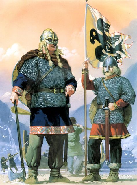 Founded in the late 10th century, the Jomsvikings were a Scandinavian warrior brotherhood Early Middle Ages, Harun Al Rashid, Angus Mcbride, Viking Armor, Warriors Illustration, Historical Warriors, Celtic Warriors, Viking Culture, Ancient Warfare