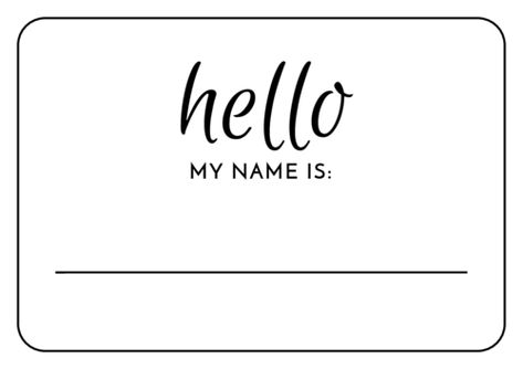 Tackle your check-in table with with this simple "hello my name is" name tag sticker design. This write-in name tag template is perfect for printing in bulk and setting out for guests to fill in. Great for parties, weddings, networking events, and more. Name Grade And Section Template Aesthetic, Name Tag Ideas For School Aesthetic, Nametag Templates Aesthetic, Hello My Name Is Sticker Aesthetic, Name Tag Ideas Aesthetic, Nametag Ideas Aesthetic, Name Tags Ideas For School Aesthetic, Nametag Template Aesthetic, Name Tags Printable Templates Aesthetic