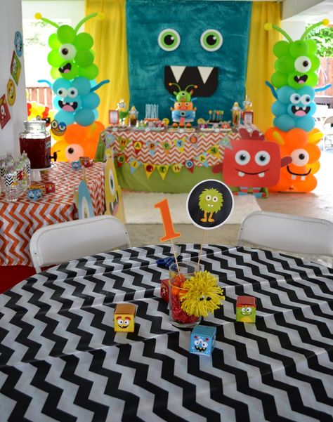 Monsters Birthday Party, Little Monster Party, Monster First Birthday, Little Monster Birthday, Monster 1st Birthdays, Monster Birthday Parties, Baby Boy 1st Birthday, Monster Birthday, Baby Boy Birthday