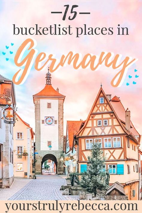 15 Epic Germany Bucket List Destinations - Yours Truly Rebecca Must See Germany Bucket Lists, Germany Top Destinations, German Itinerary, Frankfurt Germany Aesthetic, Germany Travel Aesthetic, Frankfurt Travel, Travel In Germany, Germany Itinerary, Germany Bucket List