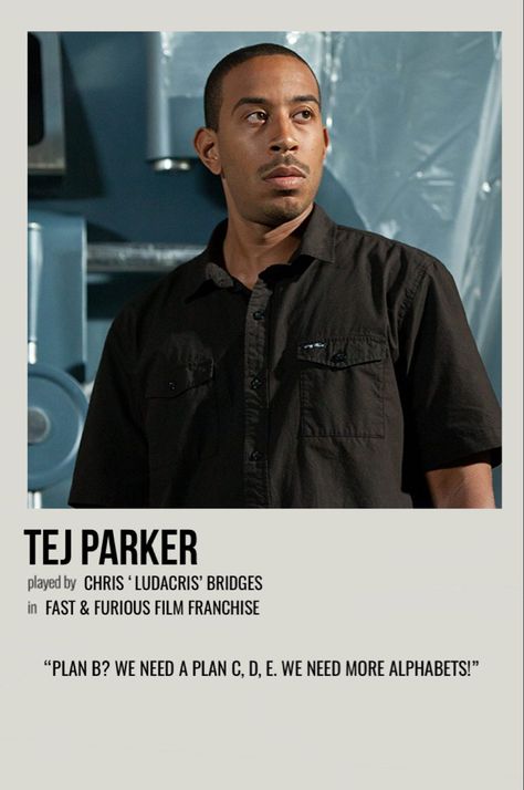 Fast And Furious Tej Parker, Fast And Furious Franchise, Tej Parker Fast And Furious, Fast And Furious Polaroid, Fast And Furious Polaroid Poster, The Fast And The Furious Aesthetic, Fast Furious Aesthetic, Fast And Furious Characters, Tej Fast And Furious