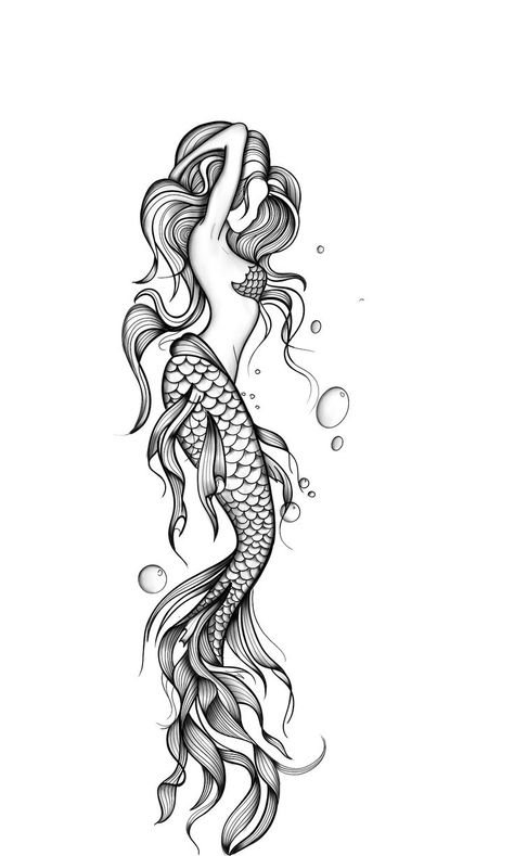 Growth Tattoos, Healing Tattoos, Mermaid Sleeve Tattoos, Siren Tattoo, Tattoos Aesthetic, Meaning Tattoos, Optical Illusion Tattoo, Aesthetic Tattoos, Mermaid Tattoo Designs