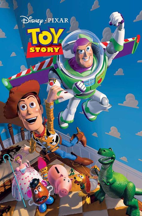 Poster from the film Toy Story Nemo Wallpaper, Pixar Animated Movies, All Disney Movies, Animated Movie Posters, Dibujos Toy Story, Toy Story 1995, Disney Movie Posters, Toy Story Movie, Animation Disney