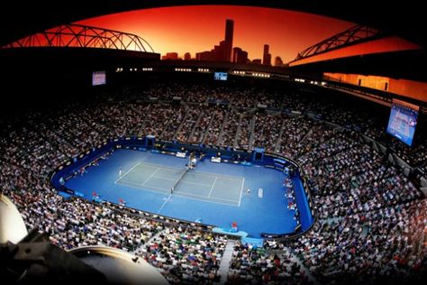 JANUARY; Rod Laver Arena Australian Open, Melbourne. Tennis Grand Slam, Aussie Open, Tennis Magazine, Australian Open Tennis, Winning Lotto, Grand Slam Tennis, Beautiful Australia, Rod Laver Arena, Rod Laver