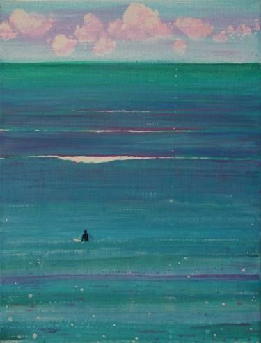 Peter de Boer Artworks | Saatchi Art Found Art, Surf Art Painting, Beachy Paintings, Surfer Painting, Surfer Art, Surf Painting, Tempera Painting, Small Canvas Paintings, Ocean Painting