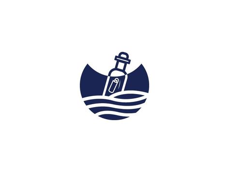 Ocean Massage Logo Design Sea Logo Design, Ship Logo Design, Ocean Logo Design, Massage Logo Design, Logo Voyage, Ocean Logo, Ocean Bottle, Boat Logo, Massage Logo
