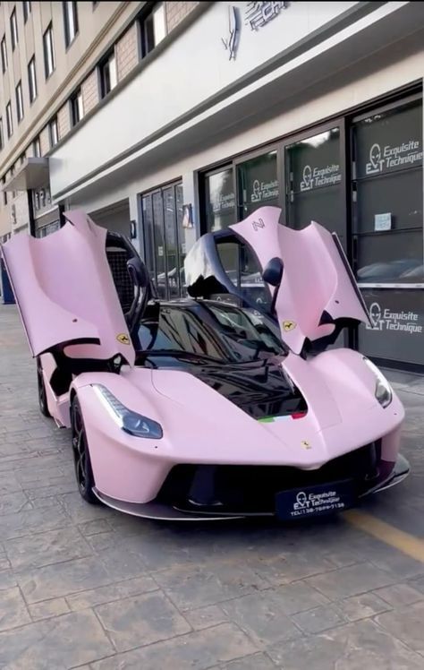 Pink Luxury Cars Rolls Royce, Pink Car Lamborghini, Pink Expensive Cars, Pink Luxury Cars, Luxury Cars Pink, Pink Sports Cars, Pink Supercar, Pink Maserati, Pink Bugatti