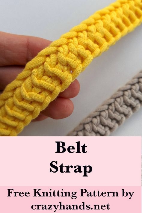Learn how to knit a strap that can be used as a belt, bracelet, top strap, bag handle or anything else you have in mind. #knitbelt #knitstrap #knitbeltstrap #knittingpattern #knitpattern #knitting #knit #howtoknit Knit Belt, Free Knitting Patterns For Women, Local Yarn Shop, Free Toys, Learn How To Knit, Strap Bag, How To Knit, Yarn Shop, Hat Knitting Patterns