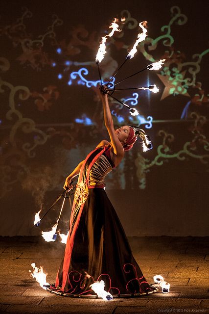 Magma Firetheater of Hungary performance at the Fire and Rhythm Festival in Gdynia, Poland by PeterJot Fire Juggler, Fire Poi, Fire Dancing, Circus Acts, Dark Circus, Fire Fans, Fire Fire, Fire Dancer, Night Circus