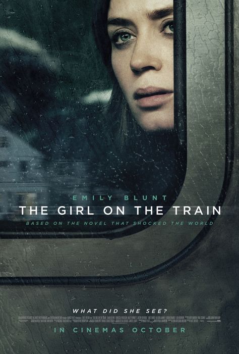 "The Girl on the Bus" advance movie poster, 2016. The Girl On The Train, Tam Film, Train Movie, Film Thriller, Paula Hawkins, Laura Prepon, Justin Theroux, رعب نفسي, David Fincher