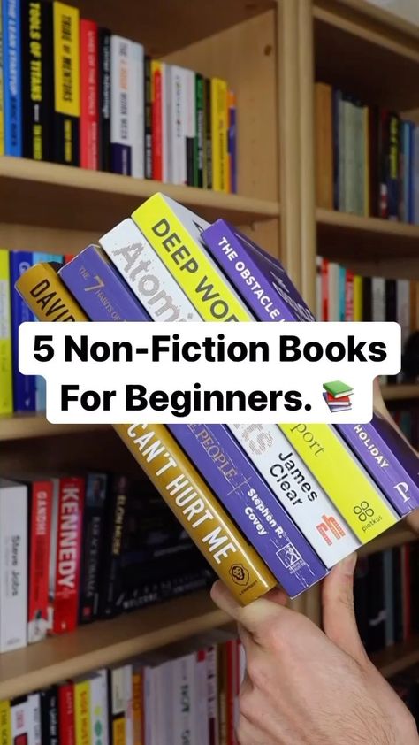 oneminutebookreview on Instagram: 5 Non-Fiction Books For Beginners. 📚 1️⃣ The 7 Habits of Highly Effective People by Stephen R. Convey (Habits) 2️⃣ Atomic Habits by James… Rich Dad Poor Dad Book, Business Books Worth Reading, Habits Of Highly Effective People, Books For Beginners, Atomic Habits, Books To Read Nonfiction, Non Fiction Books, Highly Effective People, Best Self Help Books