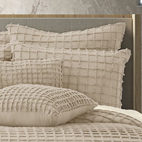 Get cozy and comfortable with the J. Queen New York Carter Duvet Cover Set. Made with soft cotton and a candlewick tufting technique, this duvet cover offers a raised grid pattern for a plush, textured feel. Brown Duvet Covers, Taupe Bedding, Textured Duvet Cover, Cozy Texture, 100 Cotton Duvet Covers, Lightweight Bedding, Reversible Duvet Covers, Bedding Accessories, Bedding Stores