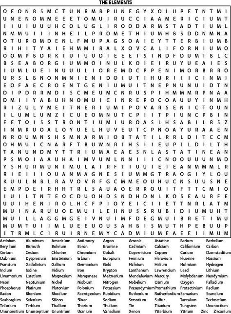 This is a word search puzzle where the words to find are the 118 elements on the periodic table. Word Search Printables Difficult, Difficult Word Search, Word Puzzles Printable, Christmas Word Search Printable, Word Seach, Free Printable Crossword Puzzles, Puzzles Printable, Word Search Puzzles Printables, Free Printable Word Searches