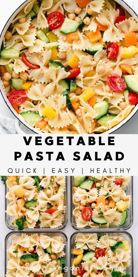 Healthy Cold Pasta, Healthy Vegetable Pasta, Vegetable Pasta Salad, Vegetable Pasta Salads, Veggie Pasta Salad, Cold Pasta Salad Recipes, Healthy Pasta Salad, Easy Pasta Salad Recipe, Healthy Vegetable