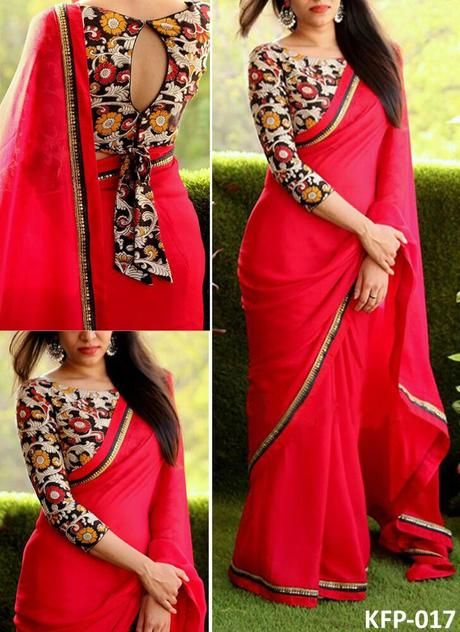 Pola Blus, डिजाइनर कपड़े, Red Sari, Cotton Blouse Design, New Saree Blouse Designs, Fashionable Saree Blouse Designs, Saree Blouse Neck Designs, Gaun Fashion, Blouse Design Images