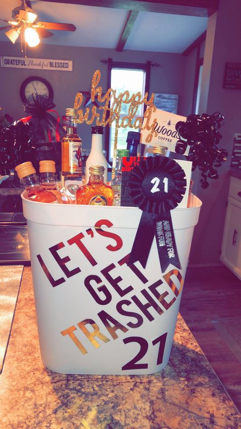 21st Black Out Party, 21 Gift Basket For Guys, 21st Bday Gifts For Boyfriend, 21 Birthday Gift Basket, 21st Birthday Boyfriend Gift, 21st Bday Gift Basket, 21st Party Ideas For Guys, 21 Birthday Present Ideas For Him, 21st Guy Birthday Ideas