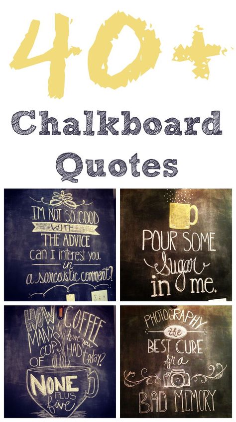 40+ Chalkboard Wall Quotes – So Creative! Chalkboard Wall Kitchen, Chalkboard Walls, Chalkboard Wall Bedroom, Chalkboard Wall Art, Chalkboard Art Quotes, Chalkboard Doodles, Blackboard Art, Diy Buch, Kitchen Chalkboard