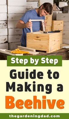 Learn How to Make a Beehive with this Step by Step Guide! This is perfect for beginners, if you want to DIY, or even if you want to buy a kit! Best of all is that it is only 8 Simple Steps! #beehive #beekeeping #diy #bee Beekeeping Diy, Garden Pollinators, Building A Beehive, Honey Bee Box, How To Start Beekeeping, Honey Bee Farming, Bee Hives Boxes, Bee Hives Diy, Diy Bee