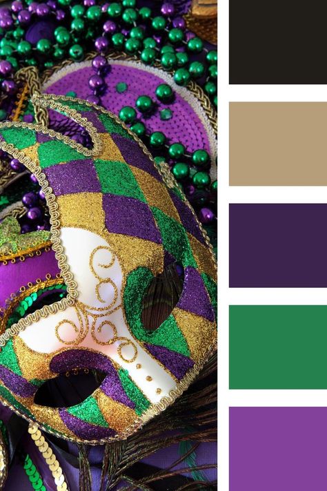 Colour Schemes, New Orleans, Paint Your House, Store Windows, 60th Birthday, Colour Palette, Mardi Gras, Color Schemes, Color Palette