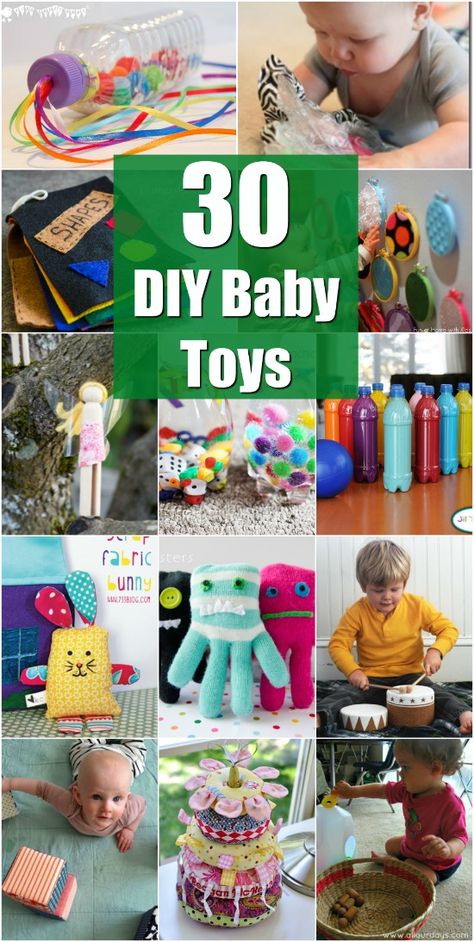 30 Fun And Educational Baby Toys You Can DIY. Some of these DIY toys for kids only take minutes to make! #diyncrafts #toys #kids #kidfun #activitiesforkids #diyforkids #Kidsdiy Homemade Baby Toys, Diy Toddler Toys, Educational Baby Toys, Baby Toys Diy, Baby Play Activities, Baby Learning Activities, Diy Bebe, Diy Kids Toys, Diy Toddler
