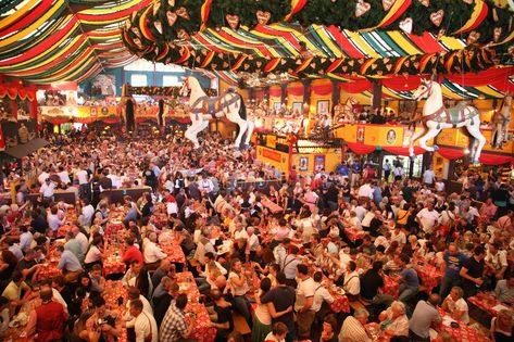 MUNICH, GERMANY - Oktoberfest. MUNICH, GERMANY - OCTOBER 16: Beer pavilion on Ok , #Affiliate, #OCTOBER, #Oktoberfest, #MUNICH, #GERMANY, #Beer #ad Bayern, Munich Germany Oktoberfest, Inter Railing, Oktoberfest Germany, Germany Trip, Beautiful Germany, Oktoberfest Beer, German Heritage, Party Tablescapes