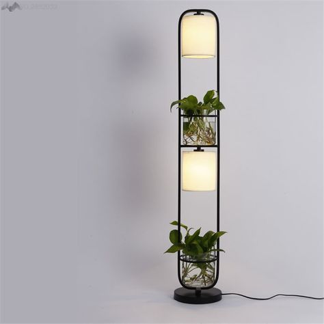 Planter Lights, Miniature Lamps, Office Floor Lamps, Shelf Lamp, Tall Floor Lamps, Floor Lamp Bedroom, Floor Lamp With Shelves, Garden Floor, Floor Lamps Living Room