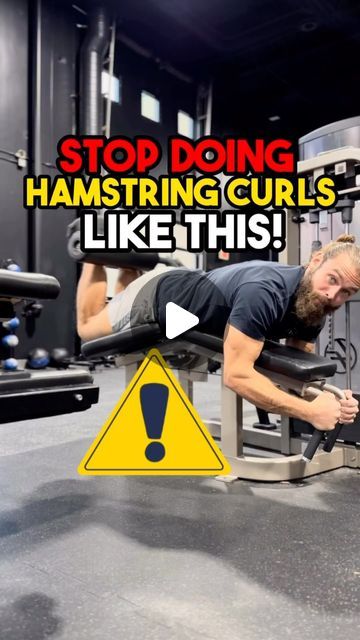 Jake - Lifestyle Coach on Instagram: "❌Stop doing lying hamstring curls this way! . ⚠️You might as well be doing a seated hamstring curl, it’s a similar position in terms of what you’re emphasizing when it comes to the hamstrings. . 👉When you lay on these machines, most of them have you in a hip flexed position, which isn’t necessarily bad but if you’re already doing stiff- legged deadlifts or seated hamstring curls, there is no point because you’re already overloading the hamstrings in their fully lengthened position. . ❗️To fully shorten and challenge the hamstrings in their end range of the movement you need hip extension, that’s where prodding yourself up on the bench makes sense. Watch the video as I explain how to do it and the why behind it 🤙 . #hamstrings #hamstringworkout #hamst Standing Hamstring Exercises, Hamstring Workout Cable Machine, Hamstring Workout Women, Leg Curl Machine Workout, Lying Hamstring Curl, Hamstring Curl Machine, Hamstring Exercises, Leg Curl Machine, Hamstring Curl