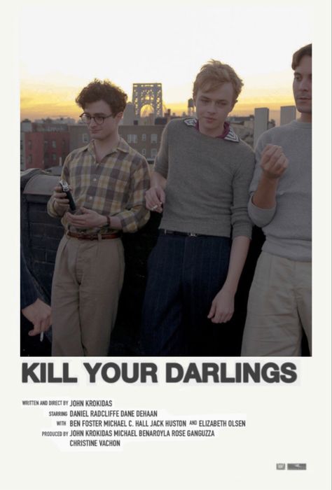 Indie Movie Posters, Kill Your Darlings, Dane Dehaan, Movie To Watch List, Iconic Movie Posters, Film Posters Minimalist, Film Poster Design, Film Posters Vintage, Movie Poster Wall