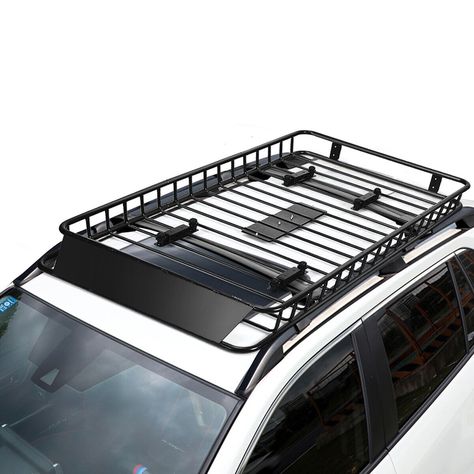 Plz find the reason why you can buy our Roof Rack Basket. Our roof rack is made of high-quality steel, very strong and stable, and can carry up to 115 kg.  You can adjust the length of this Roof Rack Basket Tray to 162cm or 116cm as needed, suitable for different cars. This 162 x 99 x 15cm Roof Basket Rack with sufficient storage space offers another option for storing luggage! Feature: Universal mounting brackets included Safer for night driving with 2 red reflectors Wind fairing for less wind resistance and noise Powder coated surface resists to rust and corrosion  15cm raised edges prevent items from falling accidentally Specification: Color: Black Material: Steel Net Weight: 19kg Weight Capacity: 113 kg Overall Size: 162 x 99 x 15cm (L x W x H) Package Includes: 1 x Roof Rack Basket, 1 Roof Rack Basket, Car Roof Racks, Fold Out Beds, Roof Basket, Packing Luggage, Roof Box, Cargo Carrier, Car Bag, Roof Racks