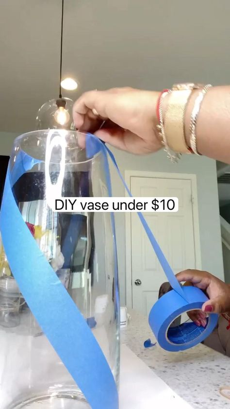 DIY vase under $10 in 2022 | Diy crafts room decor, Diy vase, Dollar store diy projects Water In Glass, Schnee Party, Glam Decor Diy, Tall Glass Vases, Deco Baby Shower, Christmas Float Ideas, Dollar Store Diy Projects, Candyland Decorations, Diy Dollar Tree Decor