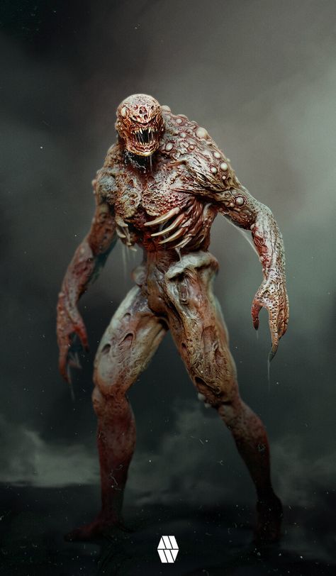 ArtStation - A Monster Emerges - 'Mutantion Creature' Concept Zombies, Zombie Mutant Concept Art, Dungeon Monsters Concept Art, Mutant Concept Art, Mutated Zombie, Mutated Monster, Scp Monsters, Zombie Concept Art, Mutant Creatures