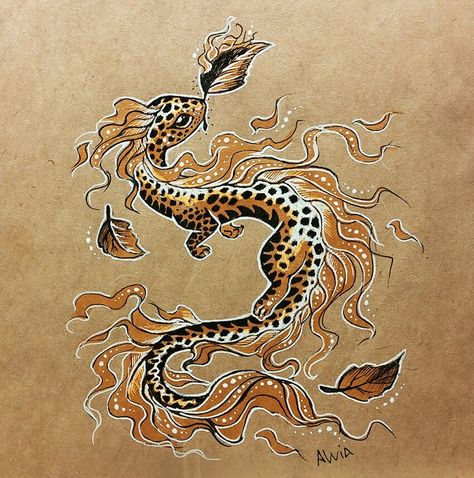 Salamander Fantasy Creatures, Science Fiction Creatures, Fairy Dragon, Dragon Lover, Cute Dragons, Dragon Art, Creature Art, Original Artists, Mythical Creatures