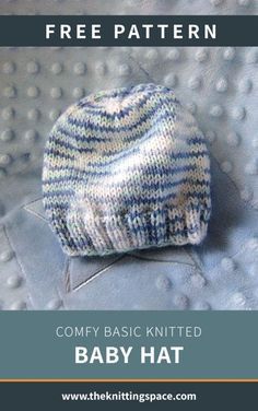 Baby Hat Free Knitting Pattern, Baby Hats Knitting Free, Baby Knitting Free, Hat Free Knitting Pattern, Winter Knitting Patterns, Baby Hat Knitting Patterns Free, Knitted Baby Beanies, Baby Hat Free Pattern, Knitted Baby Hat