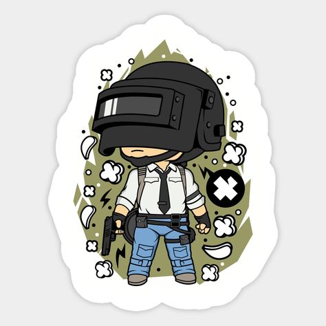 Pubg Stickers, Easy Love Drawings, Boys Sticker, Custom Air Force 1, Love Drawings, Cool Art Drawings, Funny Art, Sticker Art, Hard Hats