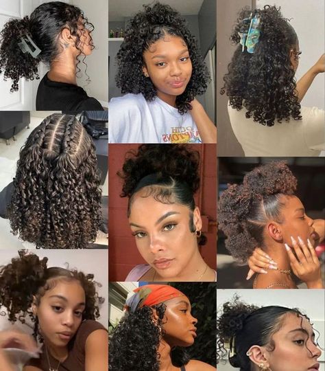 Braided Hairstyles With Own Hair, Tools For Natural Hair, Natural Hair Inspo For Black Women, Hair Ideas For Short Hair Black Women, Hairstyle For Curly Hair Black Woman, Curly Damaged Hair Hairstyles, Natural Hairstyles For Curly Hair Black, Natural Girl Hairstyles Black Women, Hairstyles For Natural Hair For School