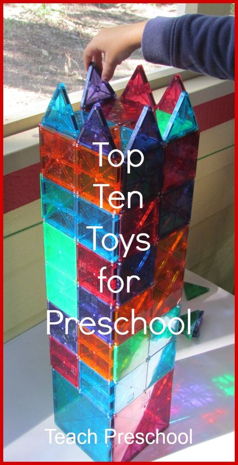 Top ten toys for the preschool classroom. -I buy a set each year. Kinders love them.  Some parents are purchasing these for gifts this year. :-) Montessori, Preschool Journaling, Teach Preschool, Preschool Rooms, Preschool Class, Preschool Education, Kids Classroom, Preschool At Home, Toy Baby