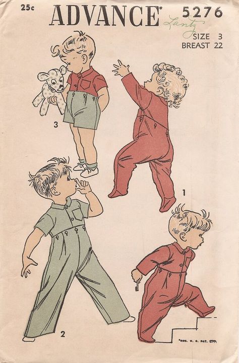 Pattern Illustrations, Advance Patterns, Toddler Patterns, Vintage Childrens Clothing, Play Suit, Vintage Kids Clothes, Poses References, Pattern Illustration, Vintage Girls