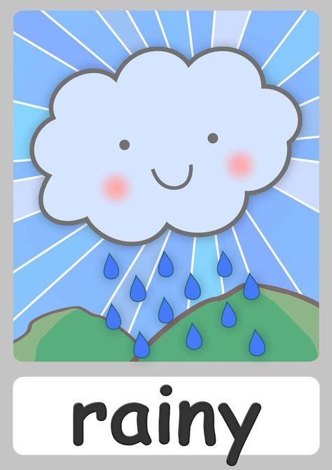 FREE weather Flashcards For Kindergarten! Teach weather easily with these cute… Flashcards For Kindergarten, Weather Kindergarten, Weather Flashcards, Weather For Kids, Weather Activities Preschool, Teaching Weather, Free Flashcards, Preschool Charts, Weather Worksheets