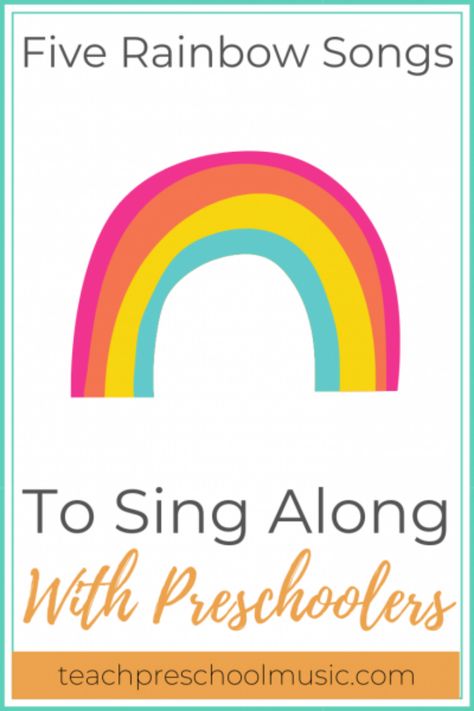 Preschoolers love all things relating to colors and rainbows, so it’s always a good idea to have some songs on hand to sing about all of the colors. Here are 5 easy piggyback songs that kids love about colors and rainbows. #preschool #preschoolmusic #preschoolsongs #preschoollessonplans #preschoolclassroom #preschoolteacher #circletime #movement #printable #rainbow #colors #preschoolcolors Color Songs For Toddlers, Rainbows Preschool, Color Songs Preschool, Preschool Fingerplays, Preschool Graduation Songs, Rainbow Lessons, Movement Preschool, Transition Songs, Rainbow Songs